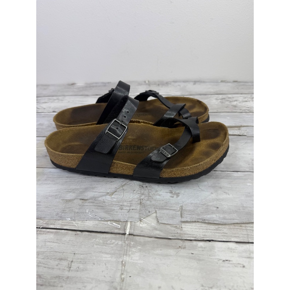 Birkenstock Mayari Black Birko-Flor Toe Loop Sandals Women's 40 L9